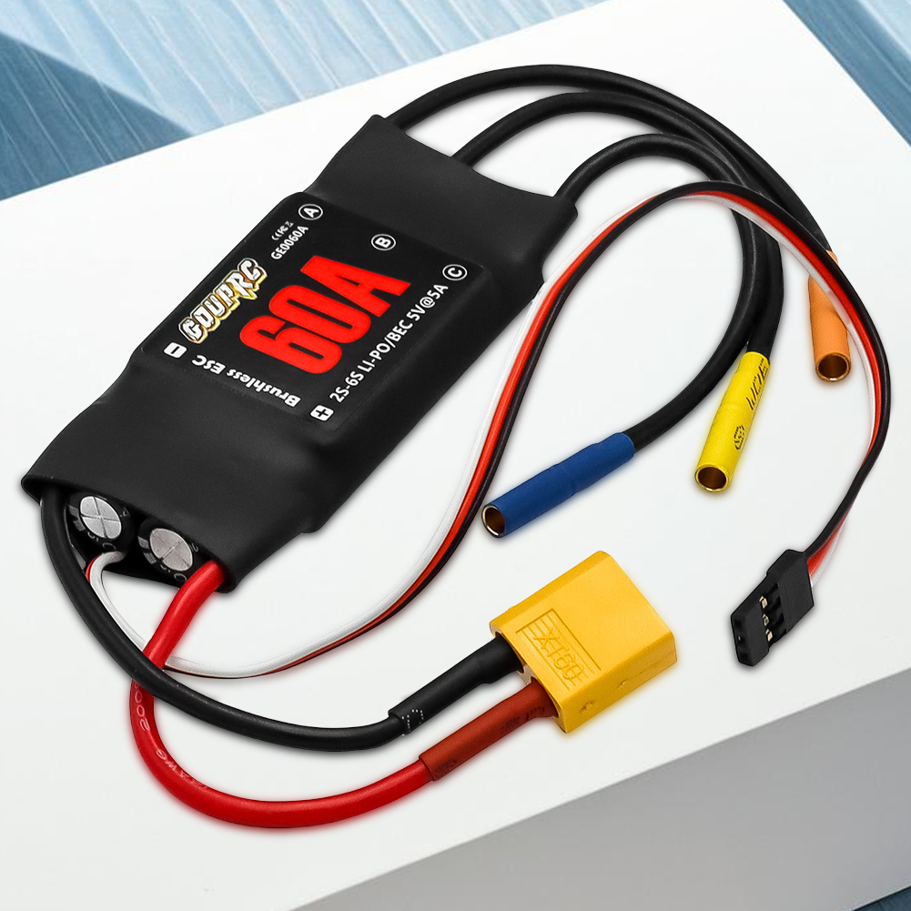Rc Helicopter Electric - Pengontrol Kecepatan Elektronik 60A dengan Colokan