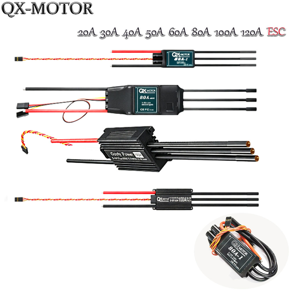 Rc Helicopter Parts - Pengontrol Kecepatan ESC Tanpa Sikat 20A-120A