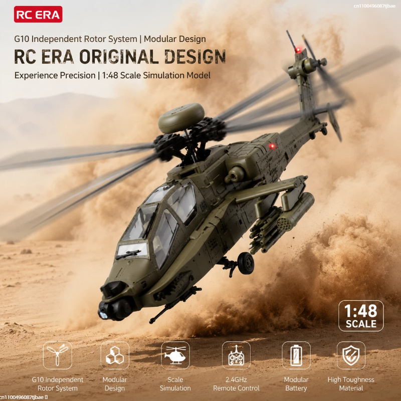 Rc Helicopter Single Rotor - Helikopter Rc Era Ah-64d Apache Baru
