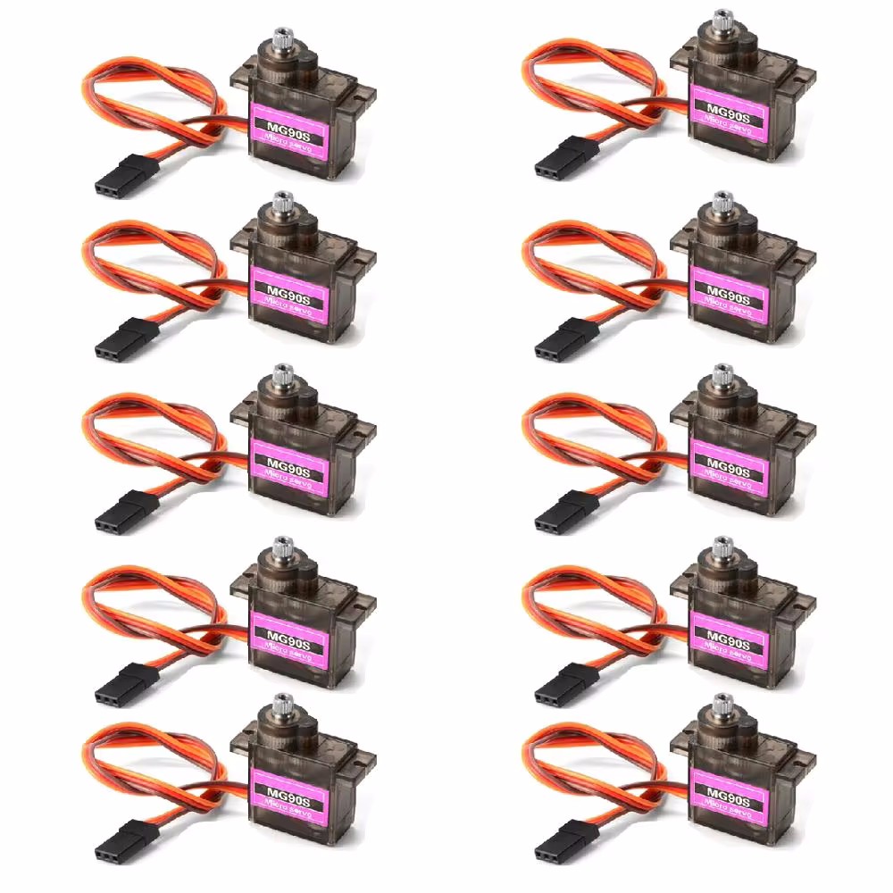 Rc Helicopter Servo - MG90S Servo 1/2/4/5/10/20/50 buah gigi logam