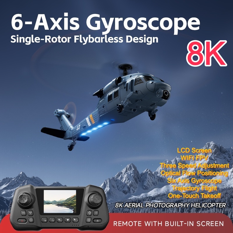 Rc Helicopter Single Rotor - Helikopter Layar Remote Control Militer 6