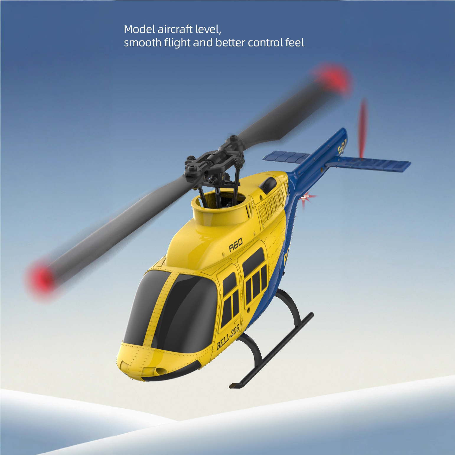 Rc Helicopter Single Rotor - Helikopter RC Bell 206 Skala A60