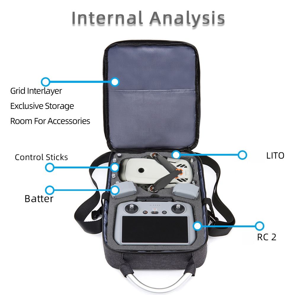 Rc Helicopter Bag - Tas Pelindung untuk DJI Lito X1/