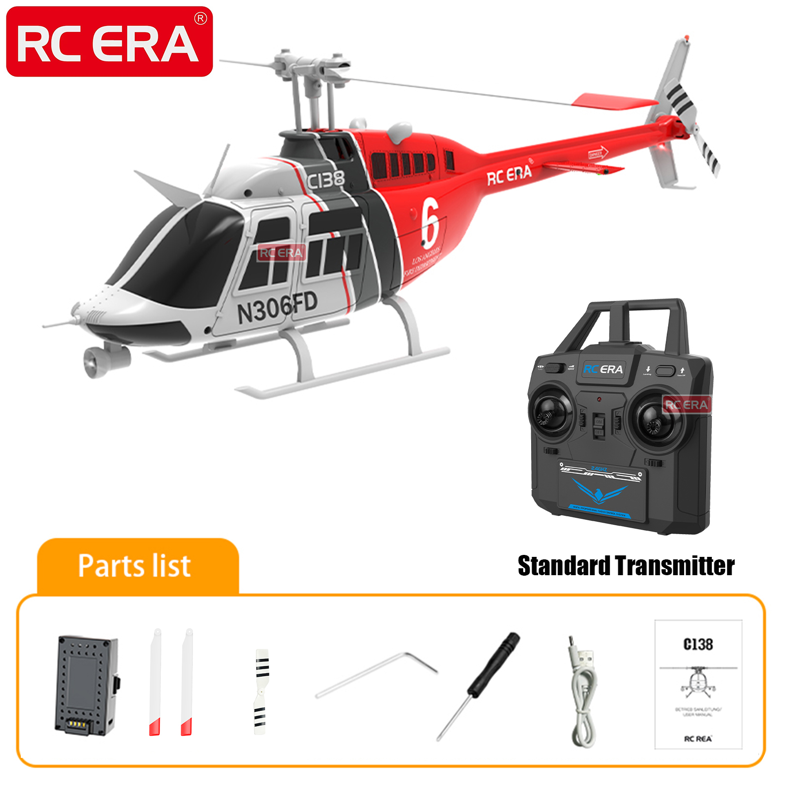 RC ERA C138 BELL 206 Jet Range - Rc Helicopter Gyro ulasan dan harga