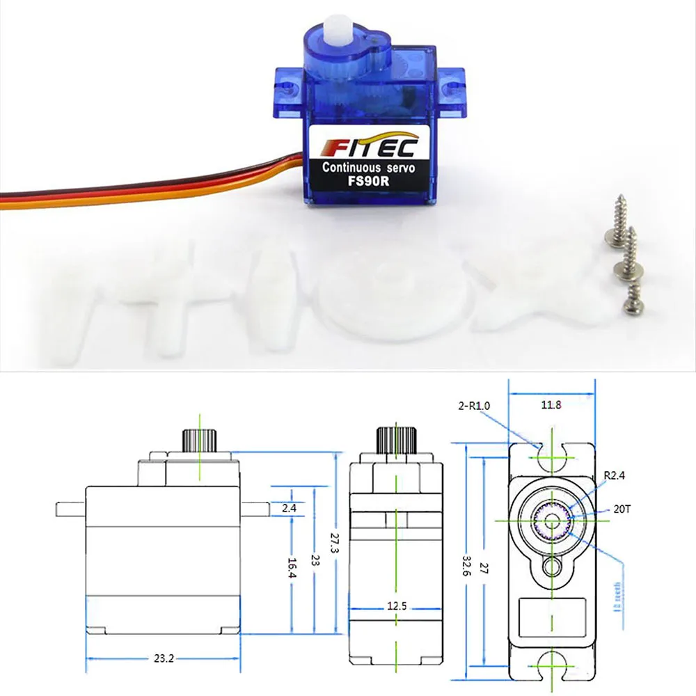 Feetech Mini FS90R mikro Servo - Rc Helicopter Mini ulasan dan harga