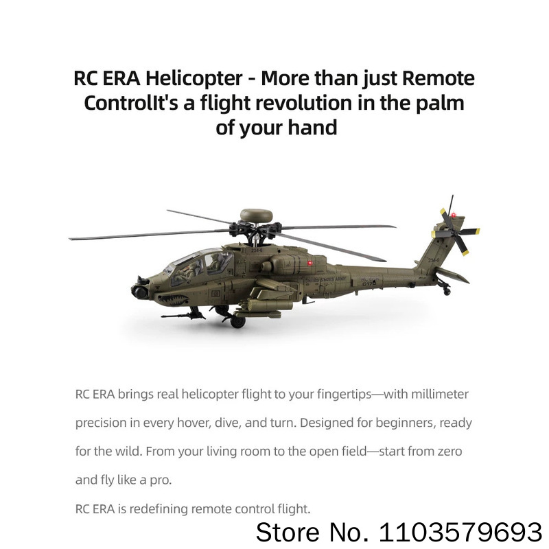 Helikopter Rc Era Rc Ah 64d Ap - Rc Helicopter Single Rotor ulasan dan harga