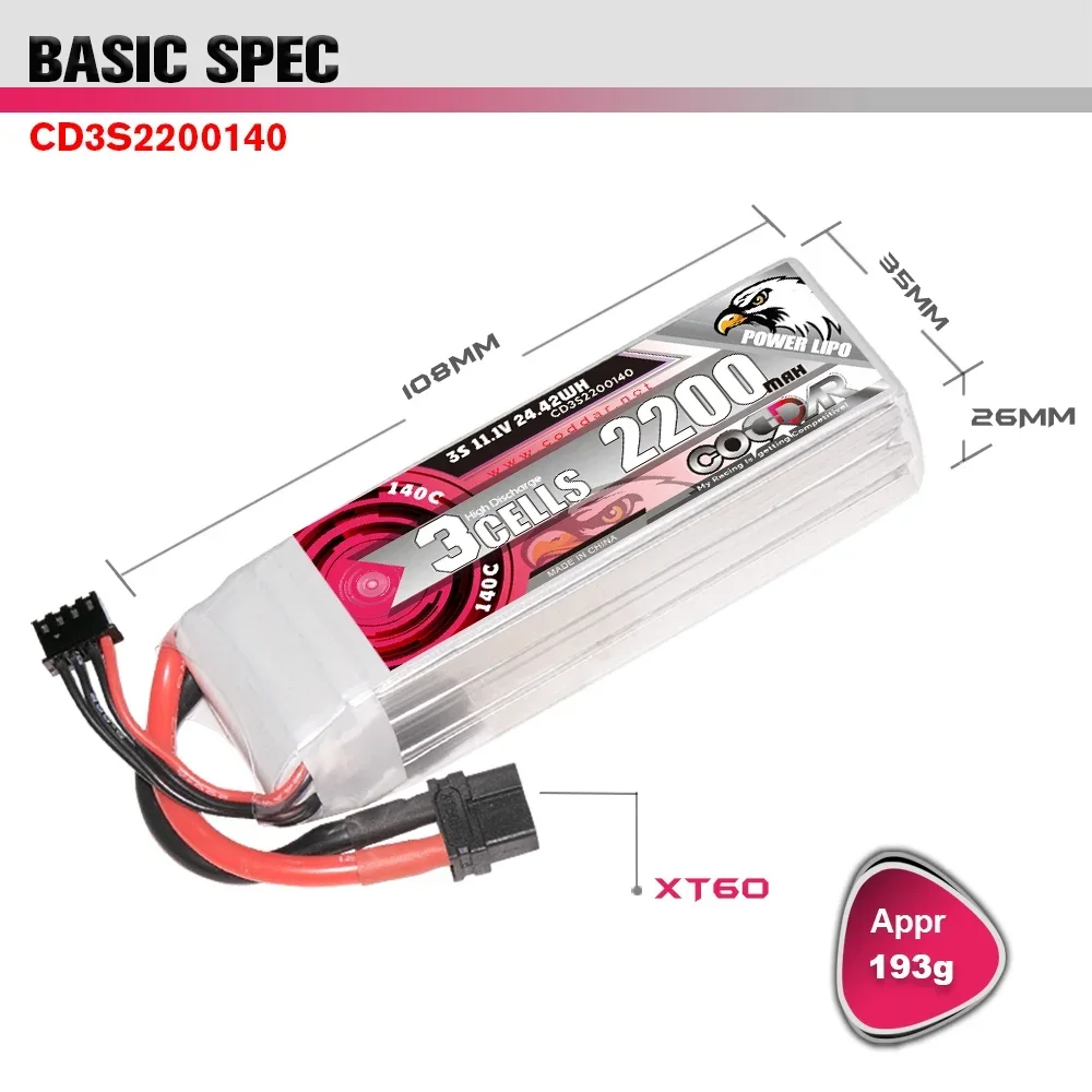 Baterai Li-po 2200mAh 3S 11.1V - Rc Helicopter Bag ulasan dan harga