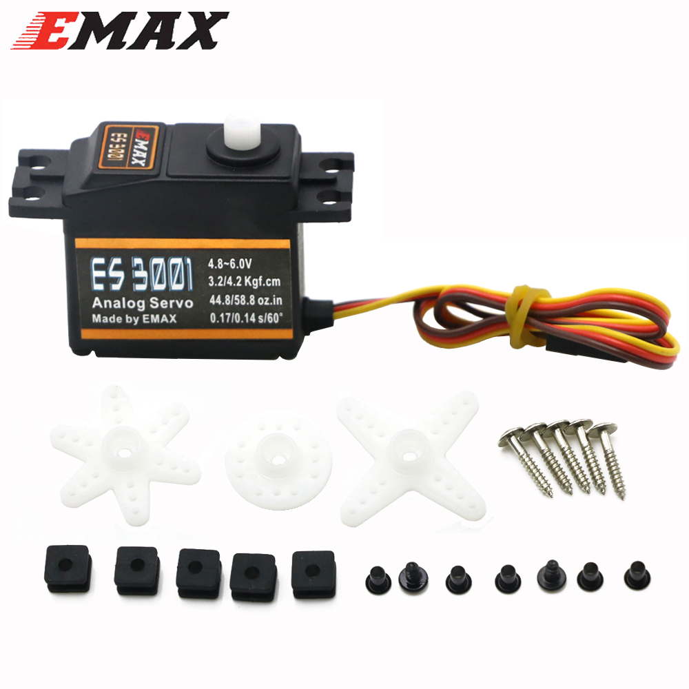 1/4 Buah EMAX ES3001 4.8-6.0V  - Rc Helicopter Servo ulasan dan harga